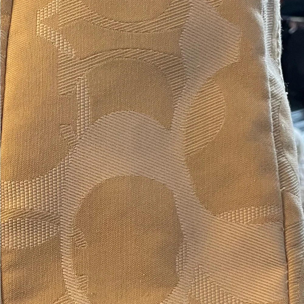 Coach Beige Signature Nylon Backpack with Leather Trim - Picture 7 of 9